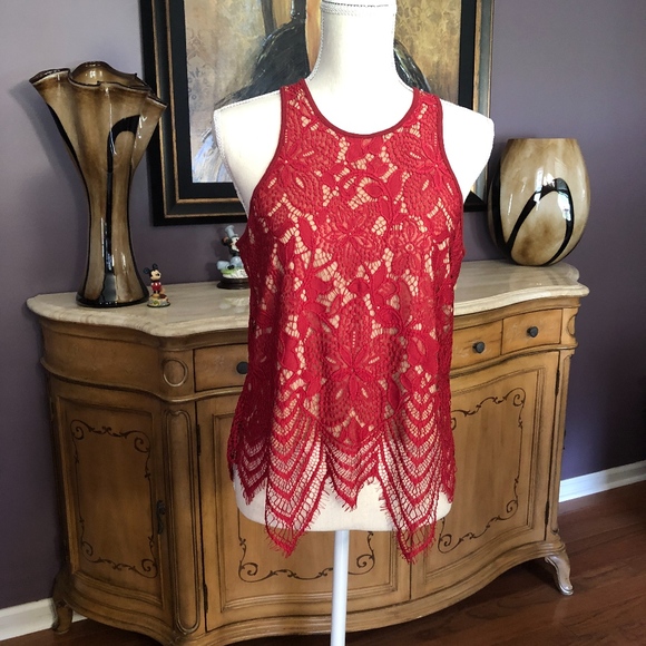 Express Tops - Express Sleeveless Lace Shirt, Size M